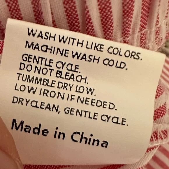 Pink and White Striped Wide Leg Drawstring Pants -Size M - Picture 4 of 5